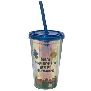 Smart Living Let's Explore the Great Outdoors with Lid and Straw Tumbler - NEW